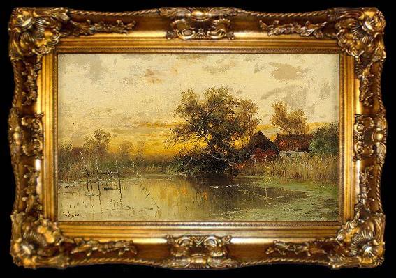 framed  Walter Moras Seenlandschaft, ta009-2